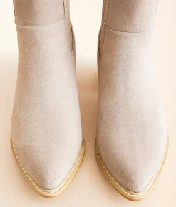 Shoes | Naughty Monkey Leonor Leather Ankle Boot Taupe