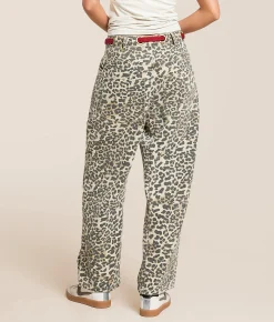 BiBi Leopard Print Barrel Pant Leopard Red Outlet