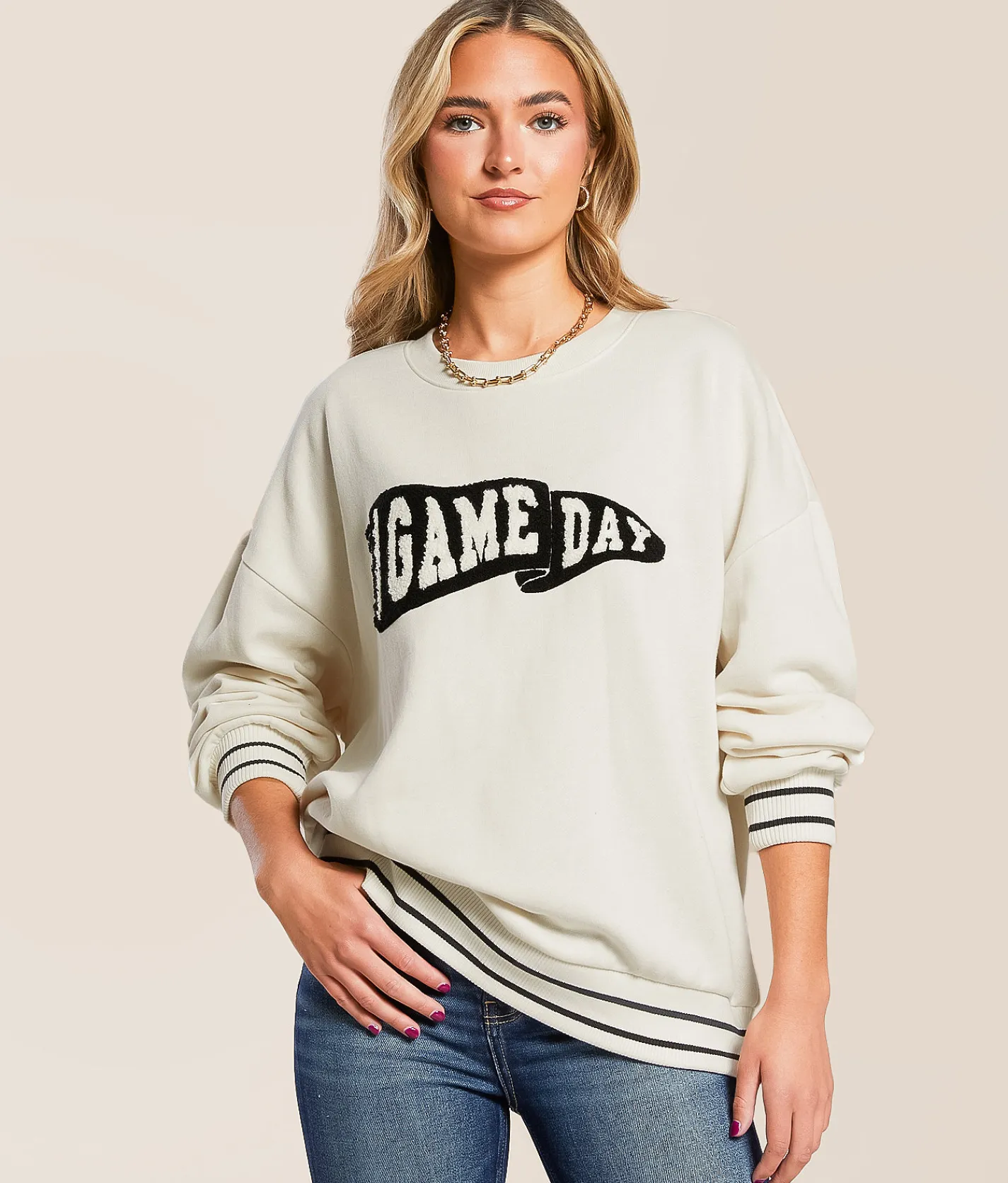 Z Supply Let's Go Oversized Pullover Vanilla Ice Discount