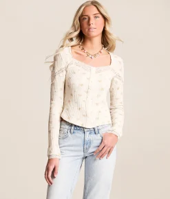 Tops | Free People Let's Party Cardi Top Pearl Blue Combo