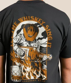 Graphic T-Shirts | Anderson Bros Let The Whiskey Sing T-Shirt Vintage Black
