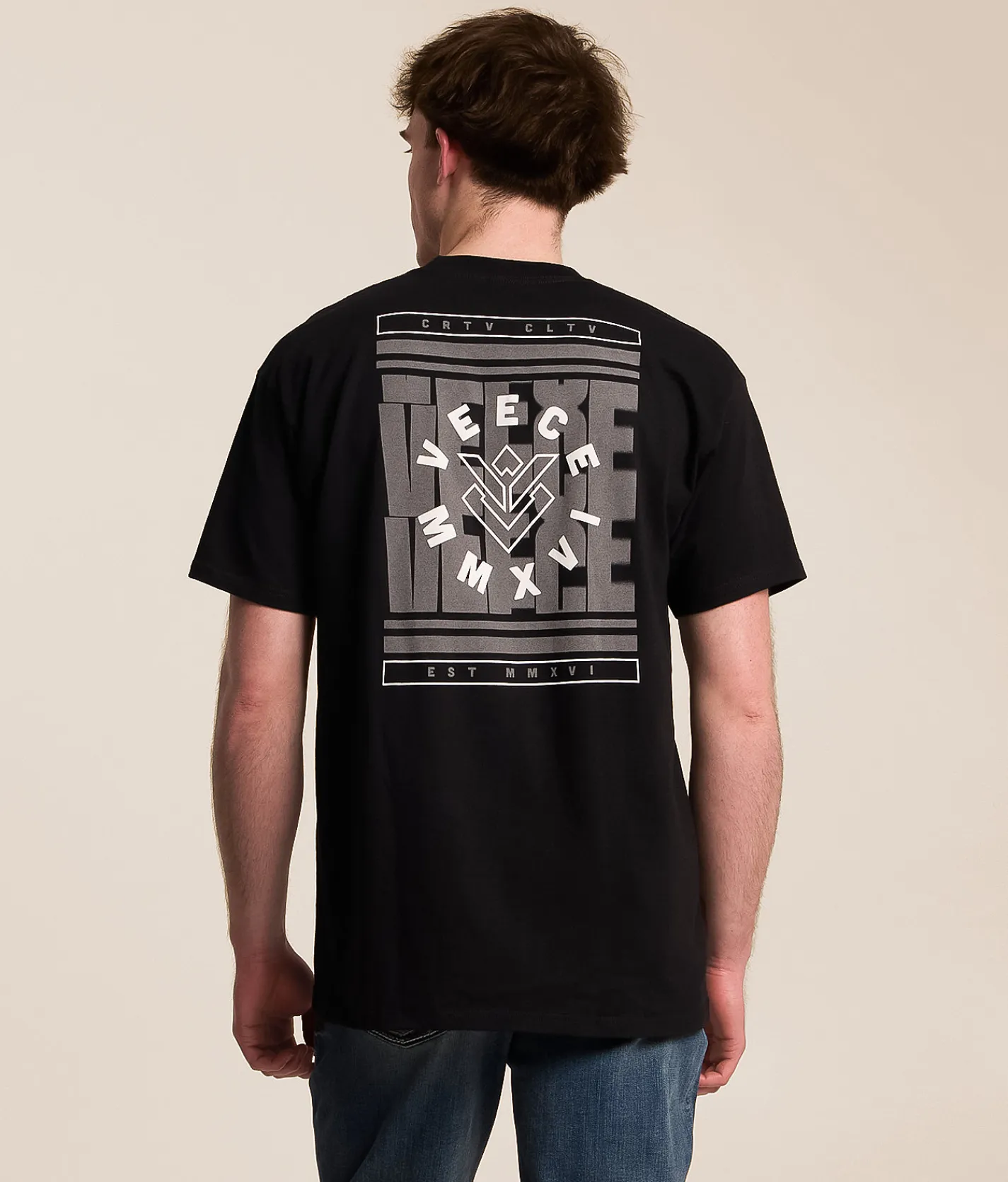 Tops|Graphic T-Shirts | Veece Lever Pull T-Shirt Black
