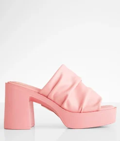 Qupid Leyla Heeled Sandal Ash Coral Hot
