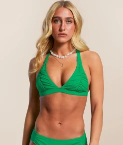Swimsuits | BCA Liana Shirred Swim Top Shamrock