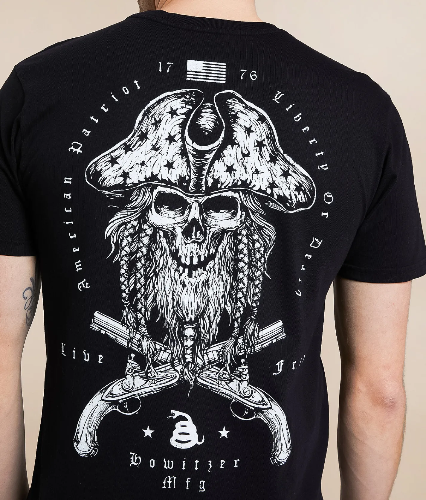 Howitzer Liberty Patriot T-Shirt Black Outlet