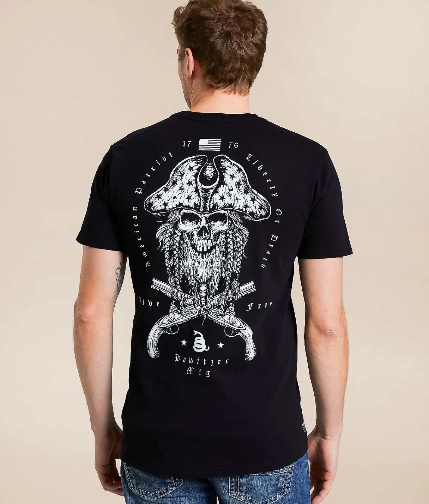 Howitzer Liberty Patriot T-Shirt Black Outlet