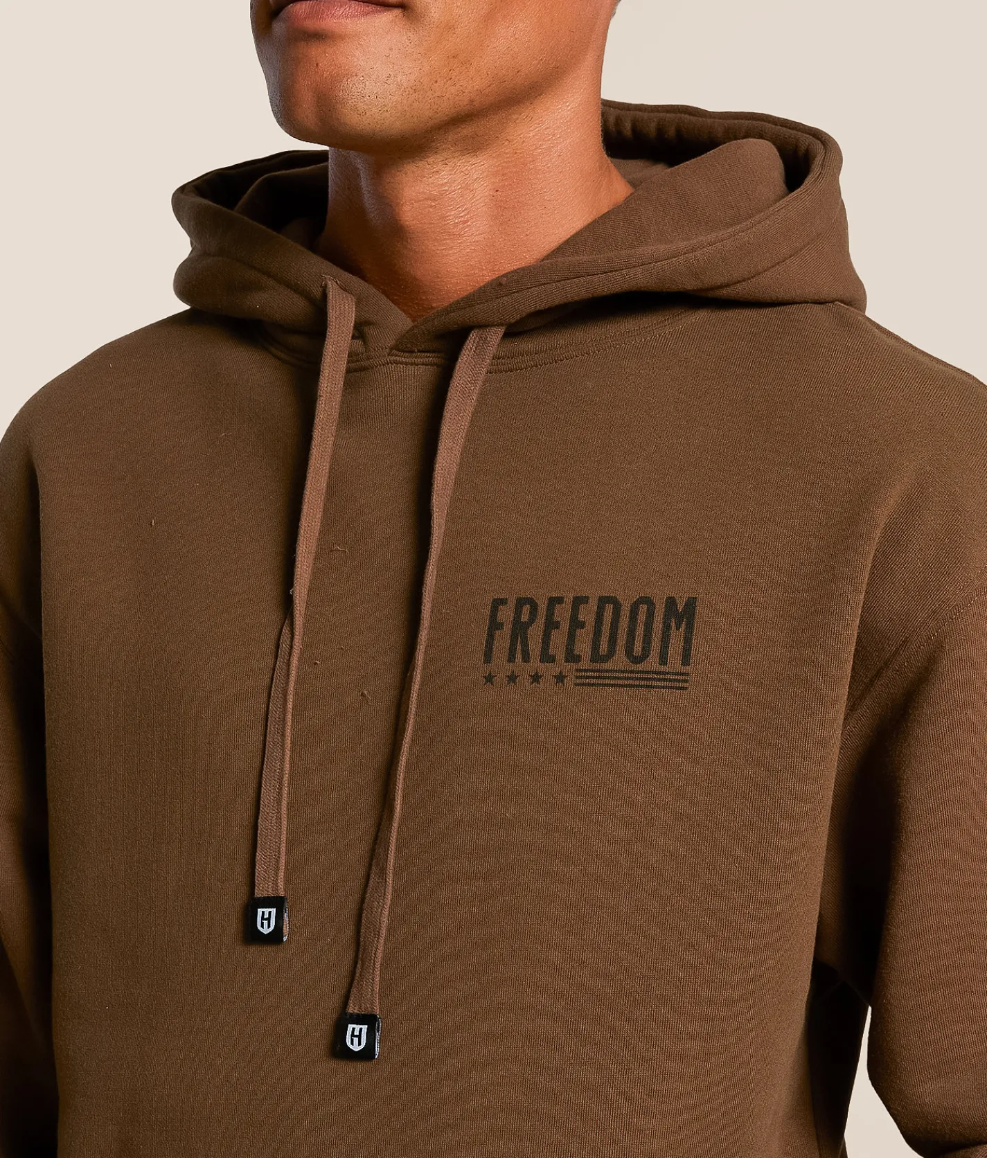 Howitzer Liberty Skull Hooded Sweatshirt Teak Clearance