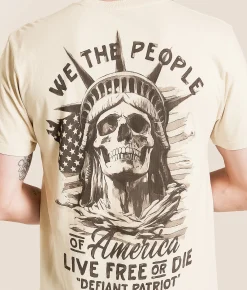 Howitzer Liberty Skull T-Shirt Moonbeam Outlet