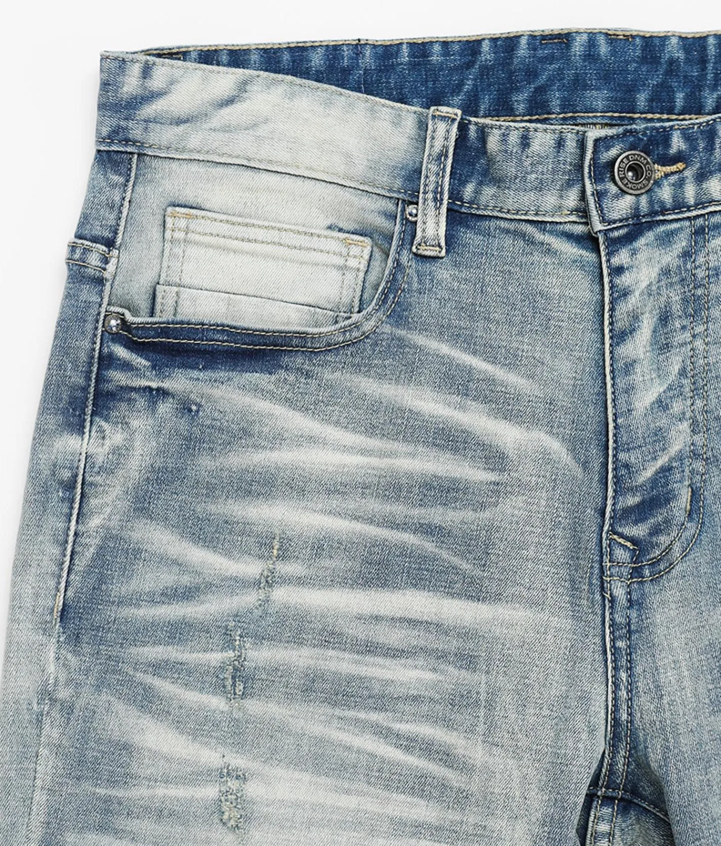 Smoke Rise® Light Blue Taper Stretch Jean Lt Blue Mud