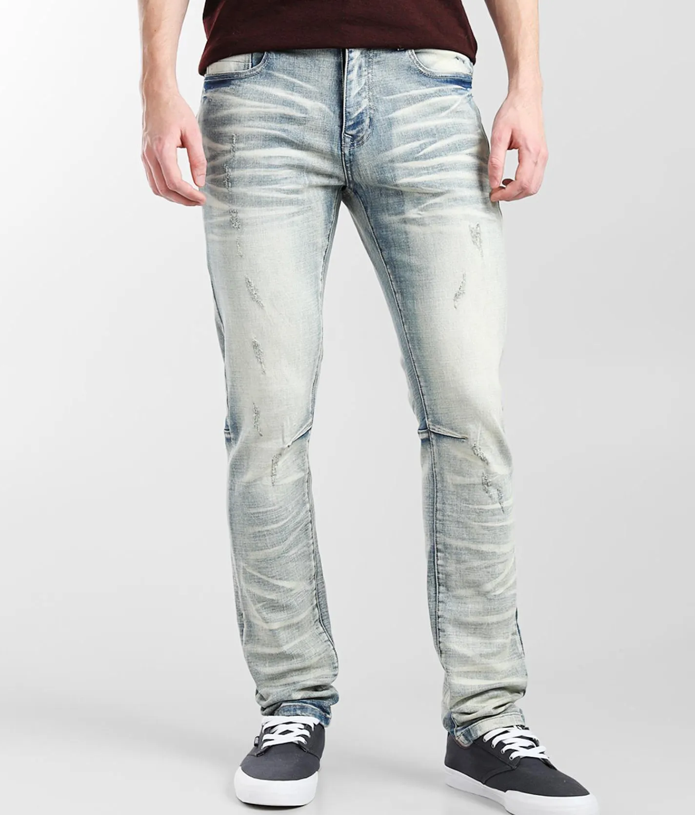 Smoke Rise® Light Blue Taper Stretch Jean Lt Blue Mud