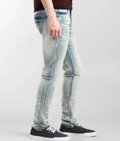 Smoke Rise® Light Blue Taper Stretch Jean Lt Blue Mud