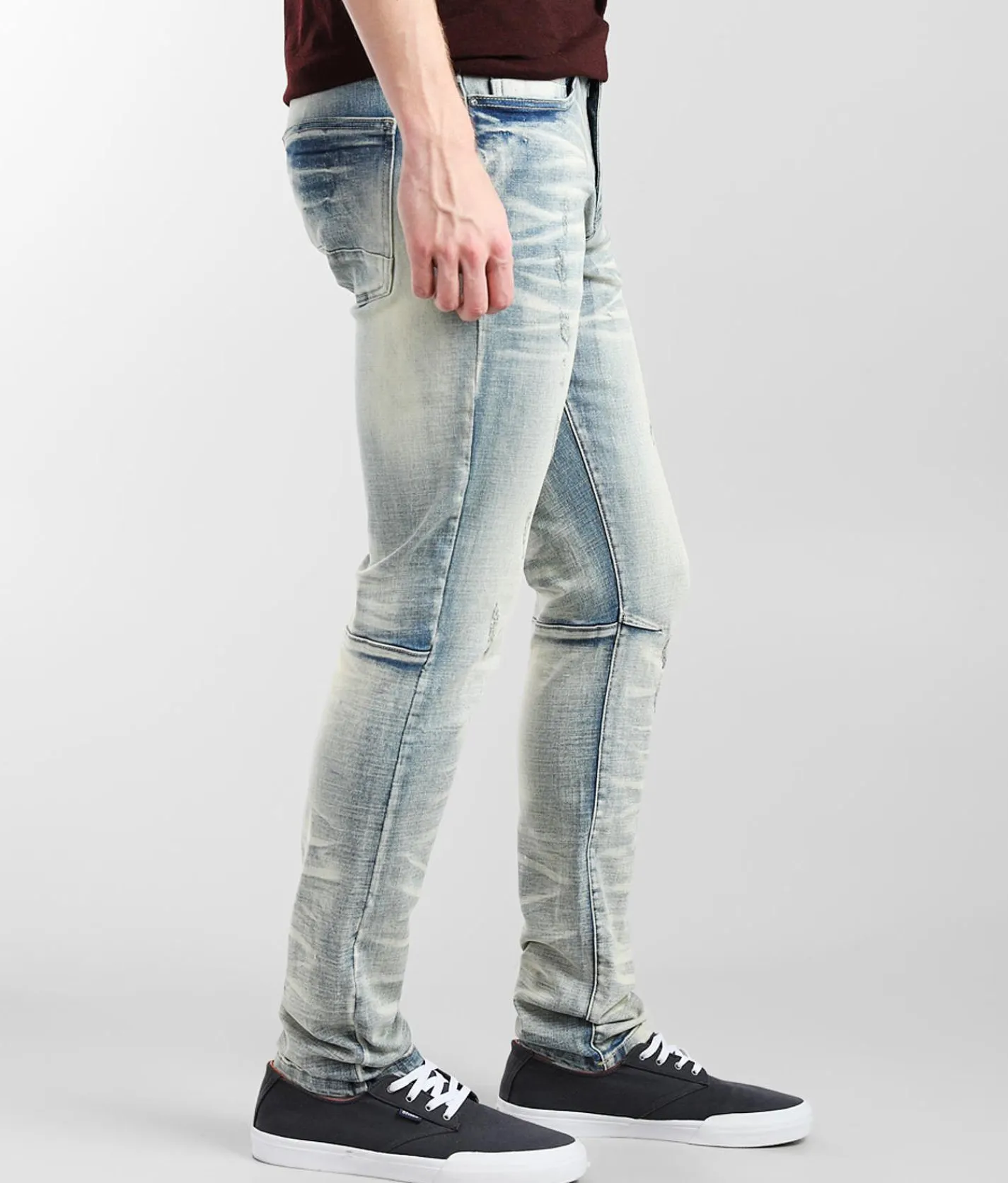 Smoke Rise® Light Blue Taper Stretch Jean Lt Blue Mud