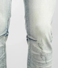 Smoke Rise® Light Blue Taper Stretch Jean Lt Blue Mud