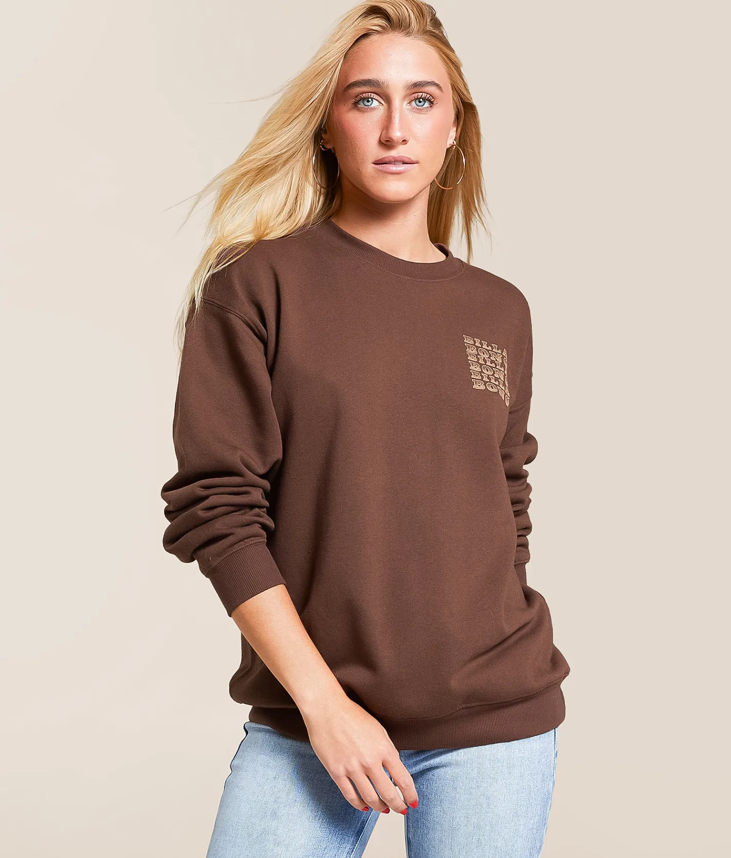 Billabong Light The Way Oversized Pullover Teak Sale