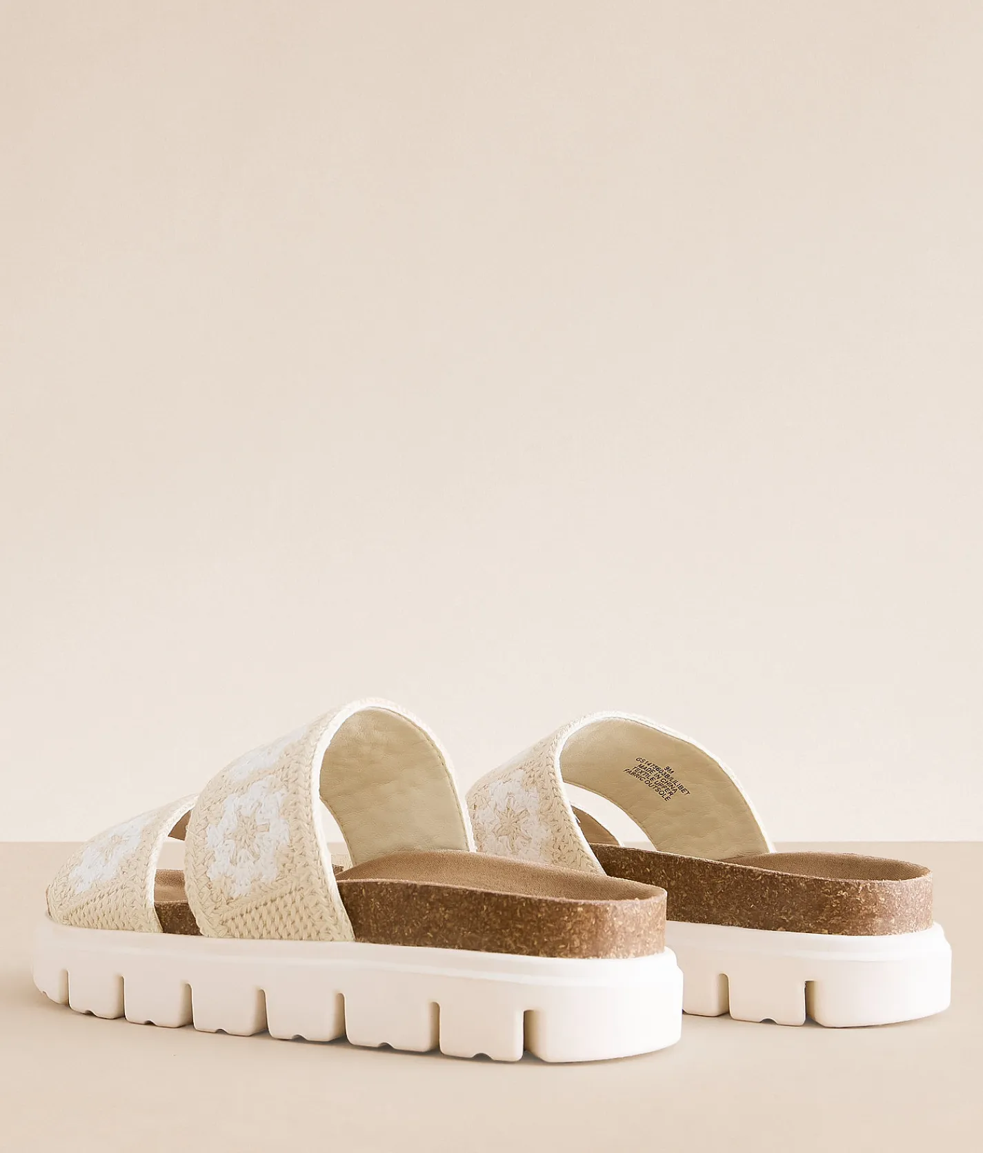 Mia Lilibet Crochet Sandal Sand White Sale