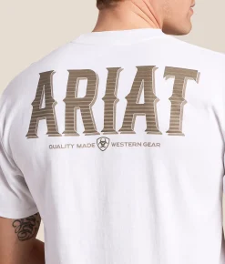 Tops|Graphic T-Shirts | Ariat Line Locks T-Shirt White