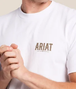 Tops|Graphic T-Shirts | Ariat Line Locks T-Shirt White