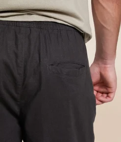 Departwest Linen Blend Stretch Short Raven Outlet