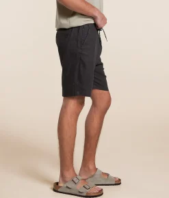 Bottoms | Departwest Linen Blend Stretch Short Raven