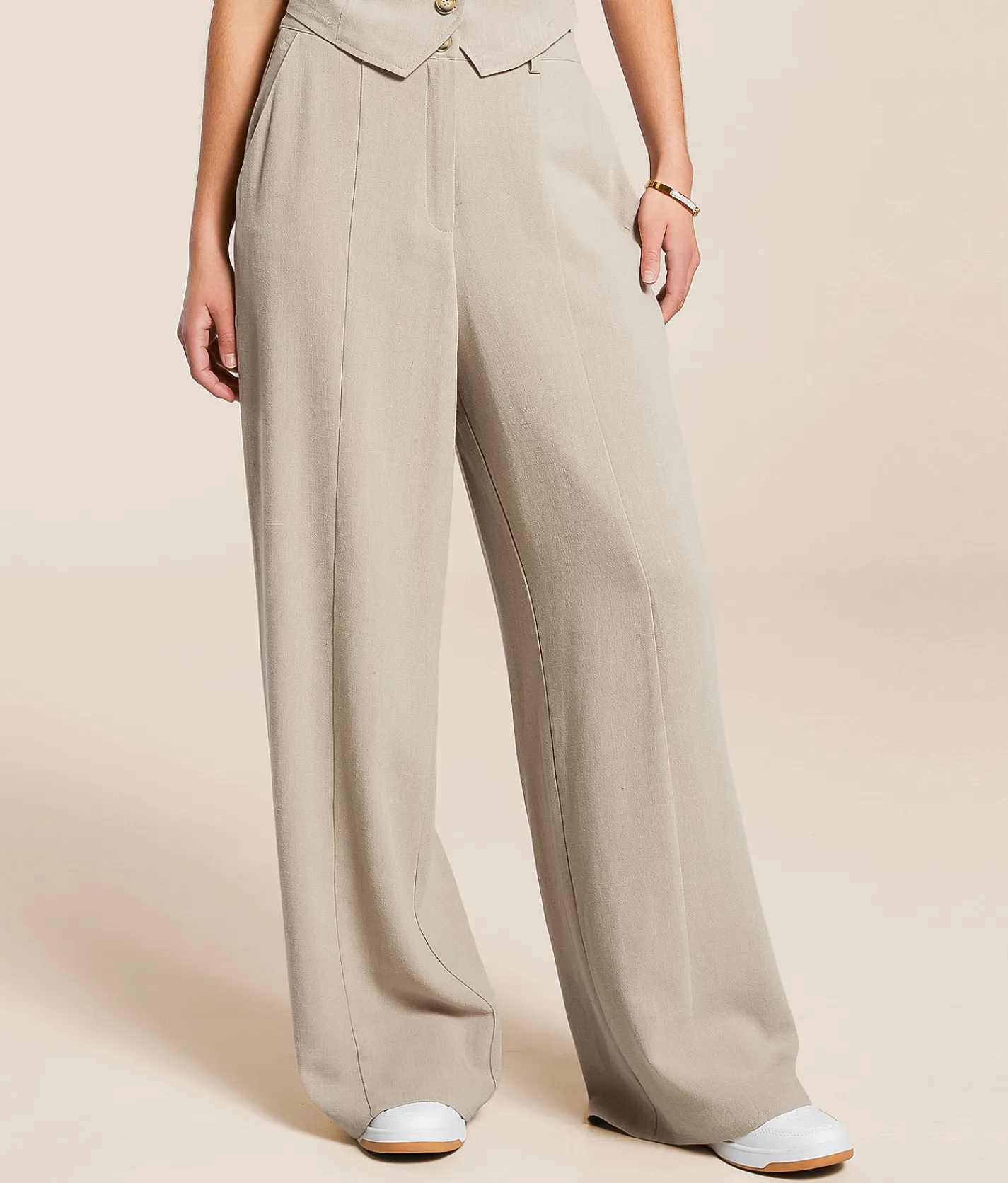 Willow & Root Linen Blend Trouser Pant Taupe Best