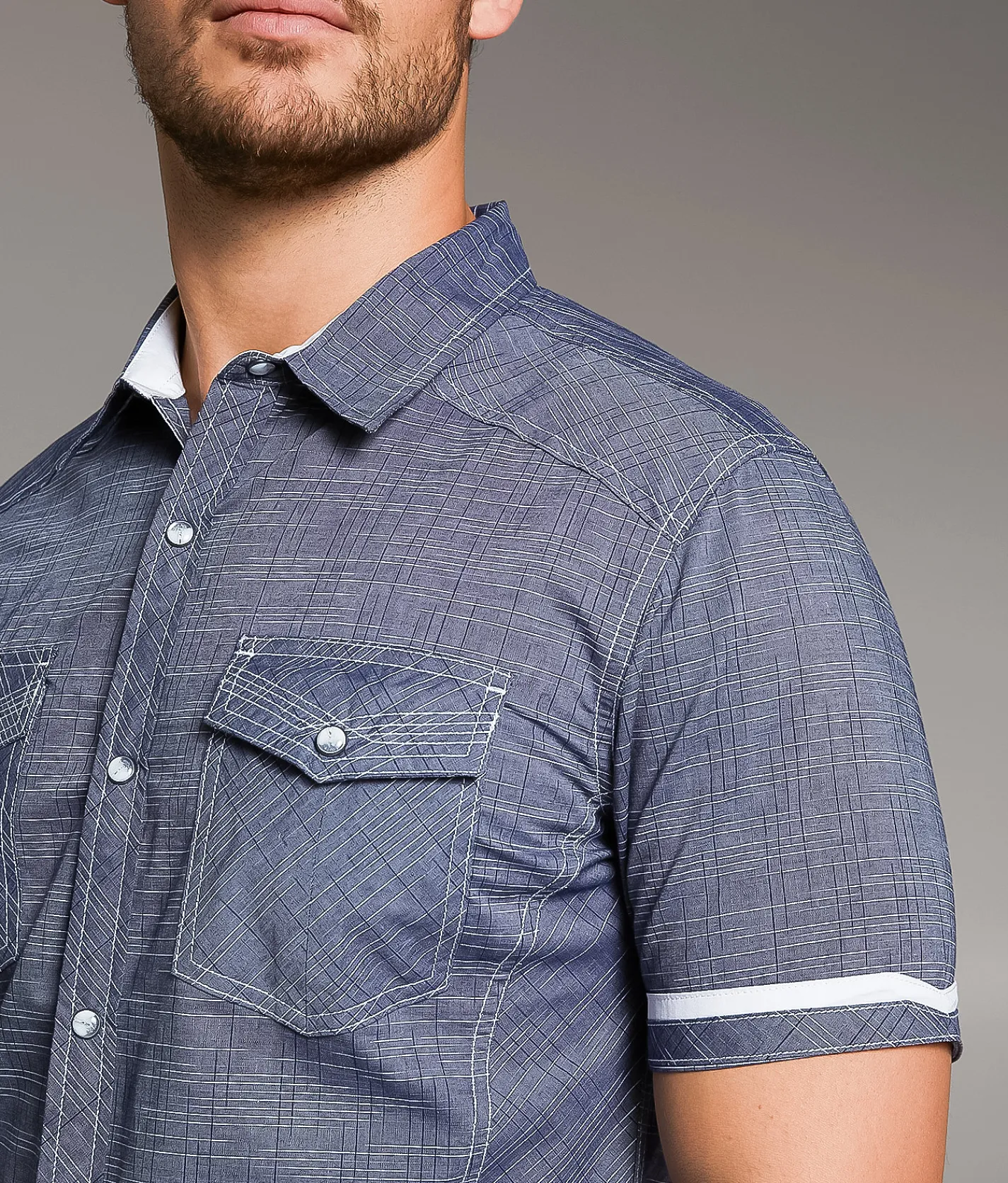BKE Lines Tailored Shirt Navy Hot