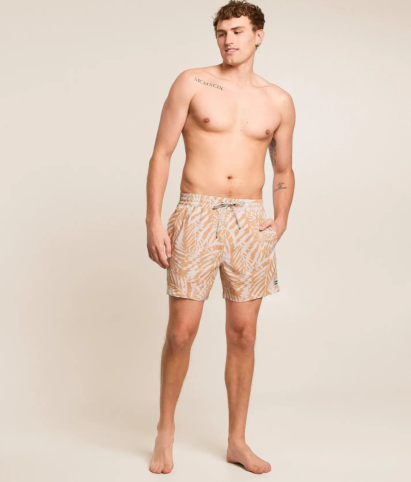 Bottoms | Billabong Line up Layback Stretch Swim Trunks Peach
