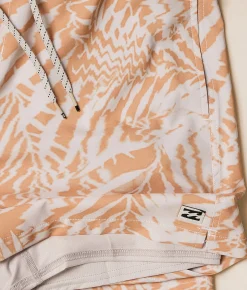 Billabong Line up Layback Stretch Swim Trunks Peach New
