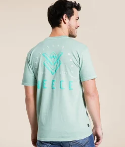 Veece Liquid Arch T-Shirt Light Green Pigment Dye New