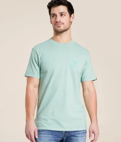 Veece Liquid Arch T-Shirt Light Green Pigment Dye New