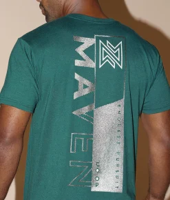 Maven Co-op Litho Split T-Shirt Green Gable Hot