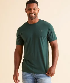 Maven Co-op Litho Split T-Shirt Green Gable Hot