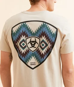 Graphic T-Shirts | Ariat Lit Mesa Shield T-Shirt Pure Cashmere