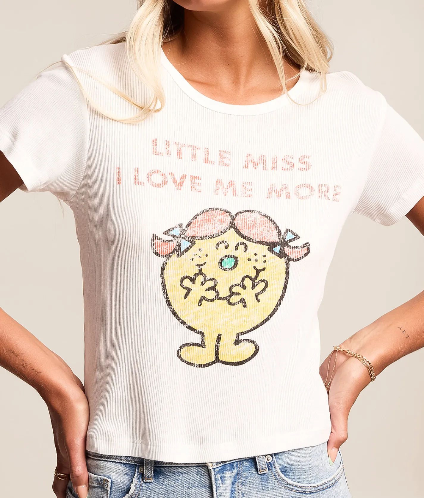 The Laundry Room Little Miss Love Me More T-Shirt White Hot