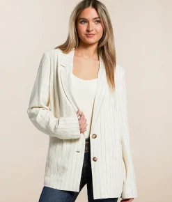 Tops|Coats & Jackets | Z Supply Livingstone Pinstripe Blazer Flax