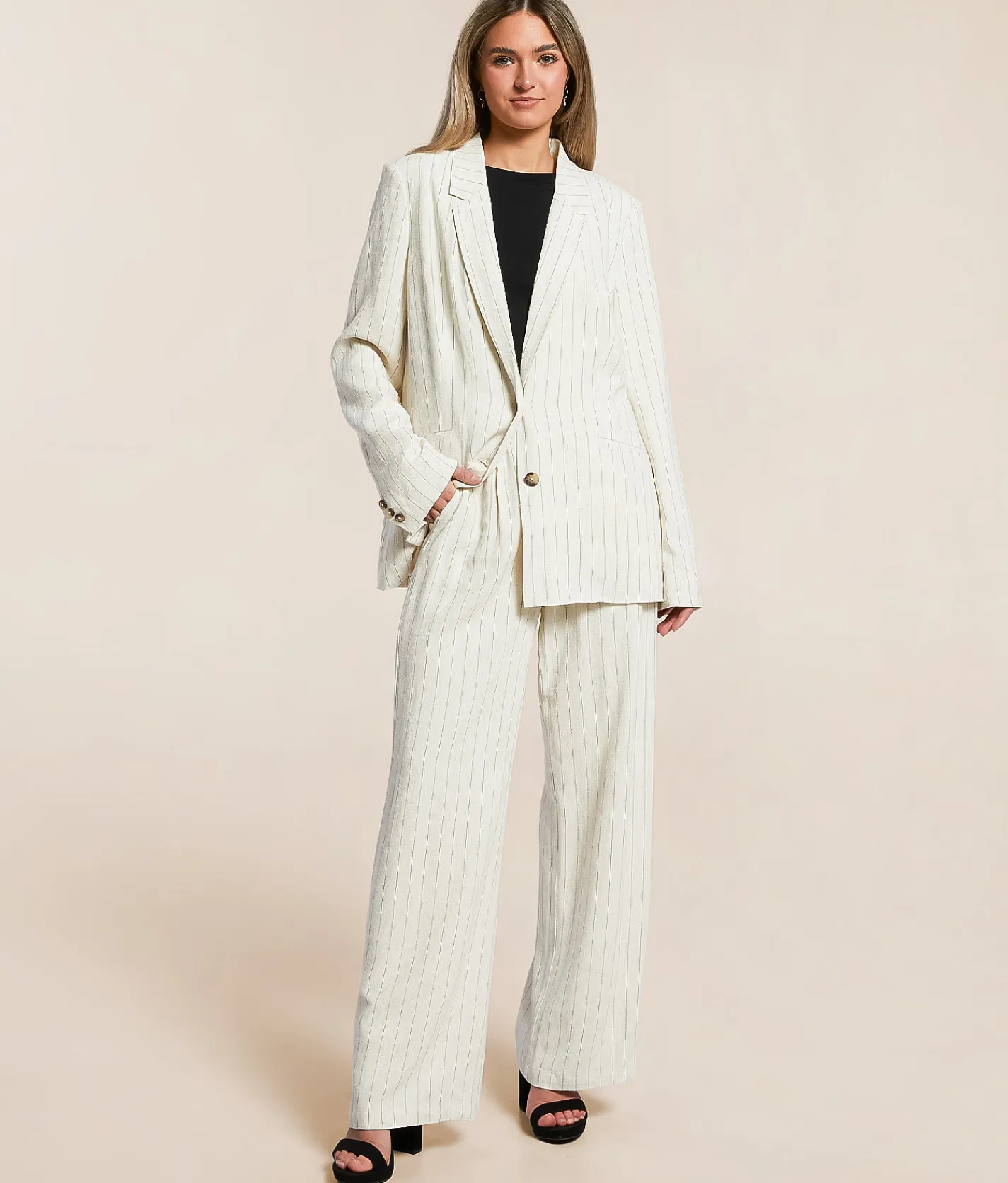 Tops|Coats & Jackets | Z Supply Livingstone Pinstripe Blazer Flax