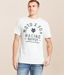 Tops|Graphic T-Shirts | Fox Local Racer T-Shirt Off White