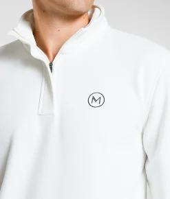 Maven Co-op Lodge Heat Quarter Zip Pullover Ivory Clearance