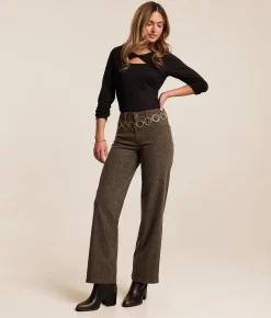 HIDDEN Logan Cheetah Dad Stretch Jean Brown Cheetah Clearance