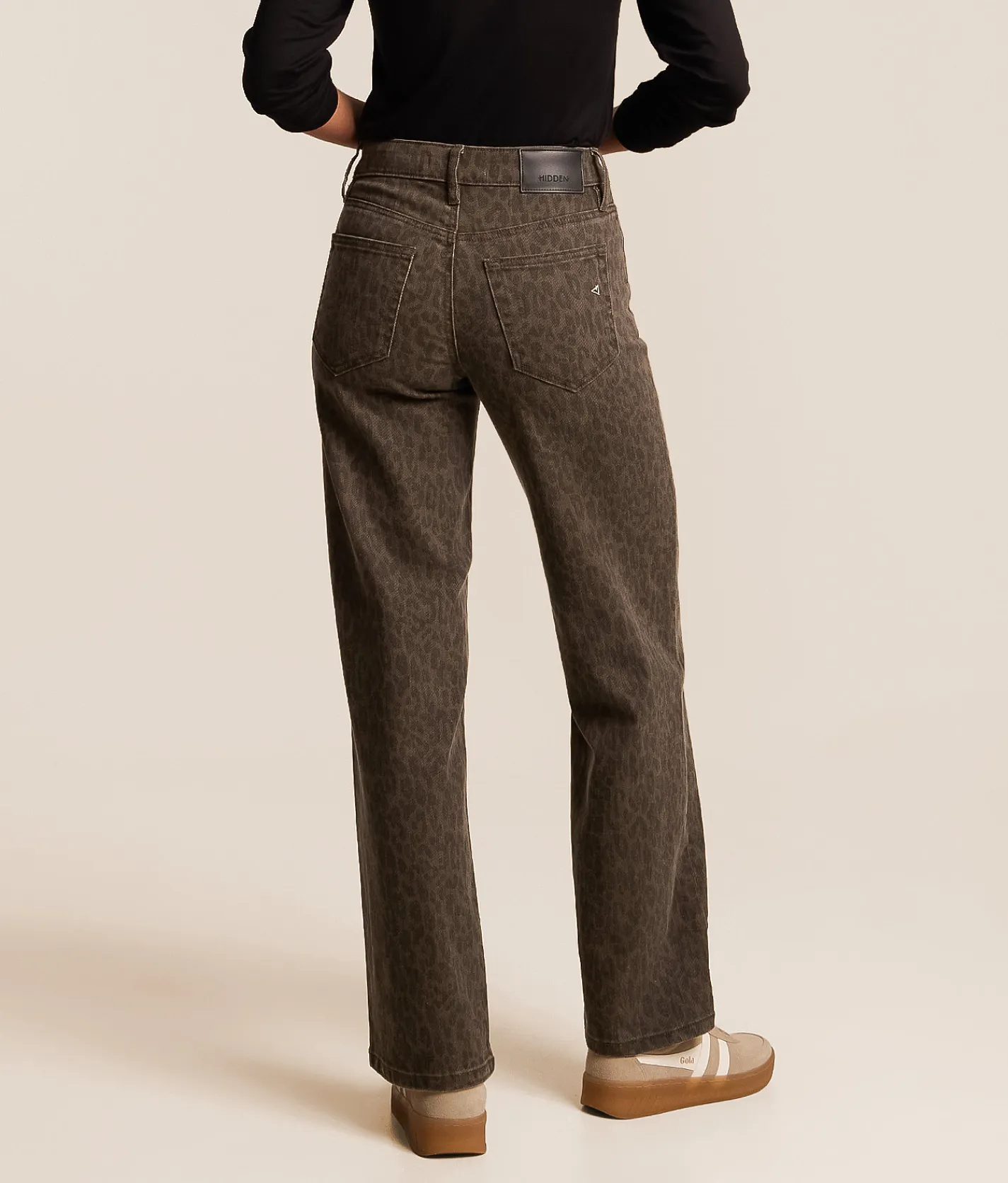 HIDDEN Logan Cheetah Dad Stretch Jean Brown Cheetah Clearance