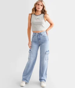 HIDDEN Logan Dad Cargo Stretch Jean Medium Light Discount