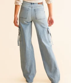 Jeans|Bottoms | HIDDEN Logan Dad Cargo Stretch Jean Light