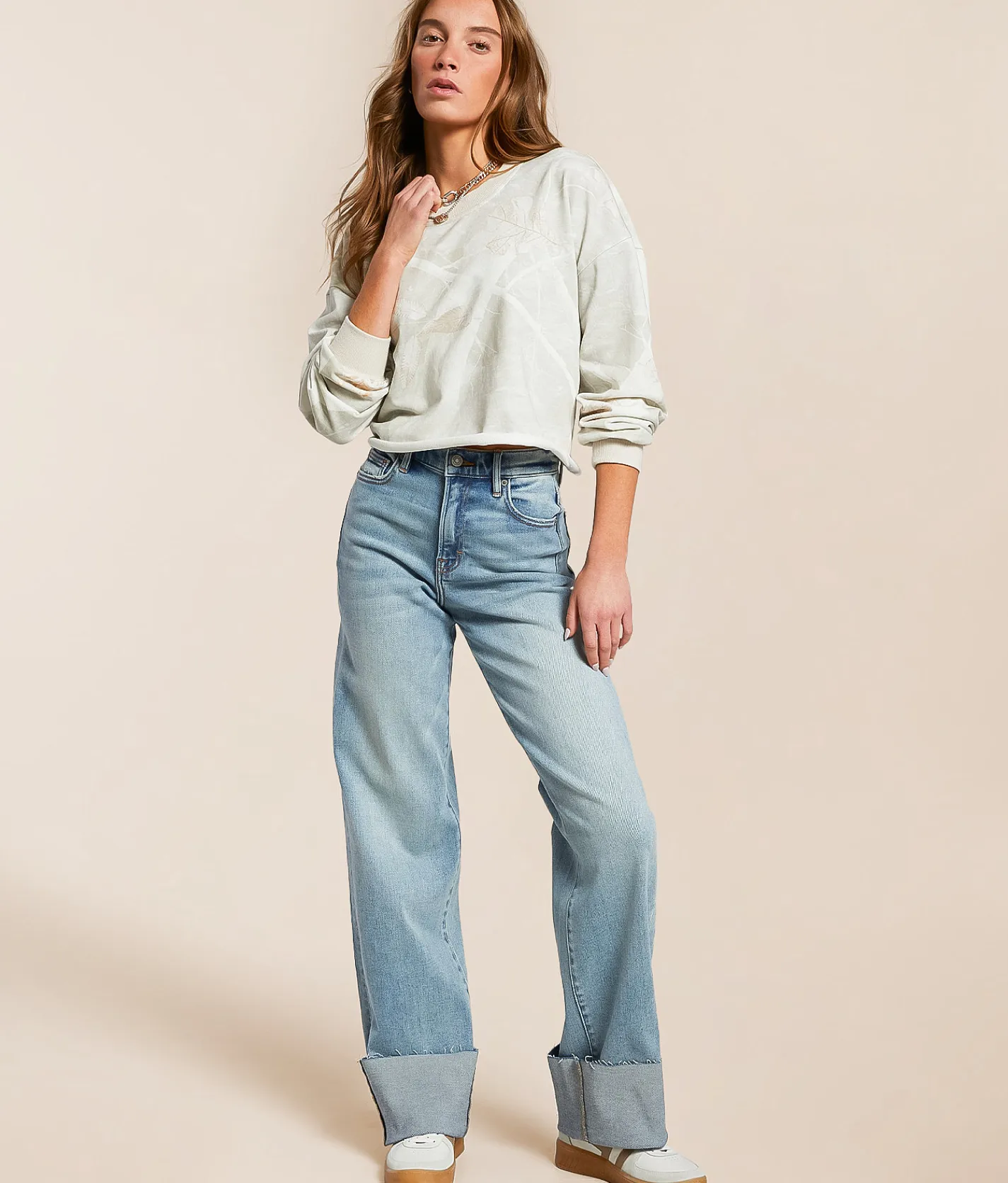 Jeans|Bottoms | HIDDEN Logan Dad Cuffed Stretch Jean Vintage