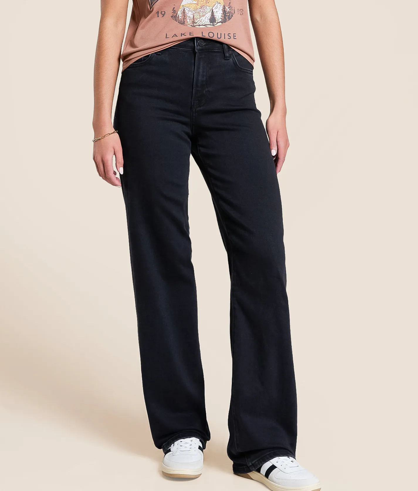 HIDDEN Logan Dad Stretch Jean Black