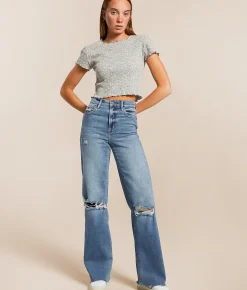 Jeans|Bottoms | HIDDEN Logan Dad Stretch Jean Medium Wash