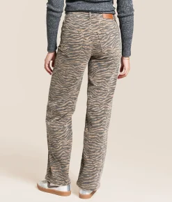 HIDDEN Logan Dad Tiger Stretch Jean Tiger Print New