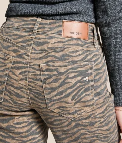 HIDDEN Logan Dad Tiger Stretch Jean Tiger Print New