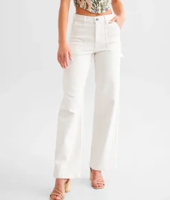 HIDDEN Logan Logan Utility Dad Stretch Jean Sea Salt