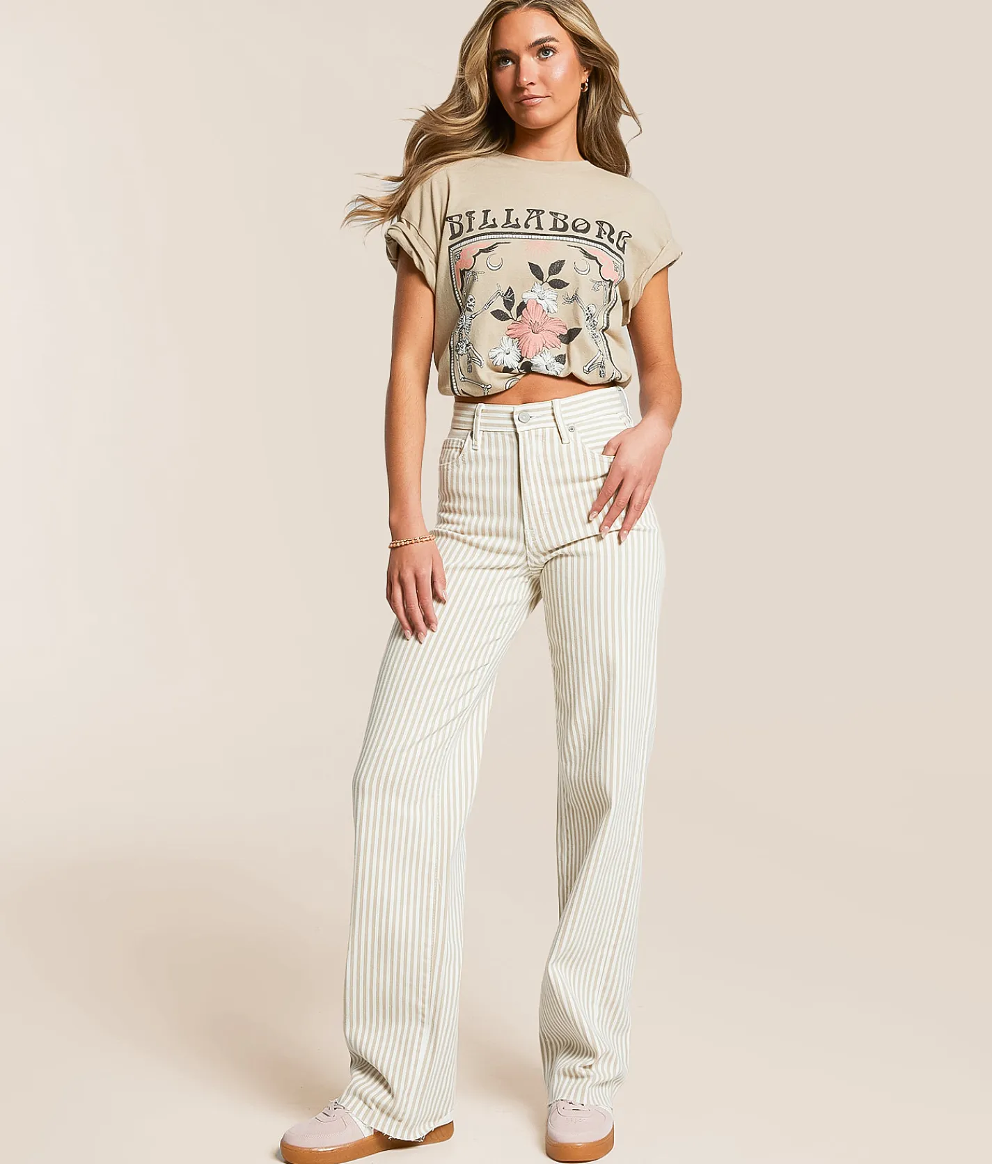 HIDDEN Logan Striped Dad Stretch Jean Chasing Sunsets Clearance