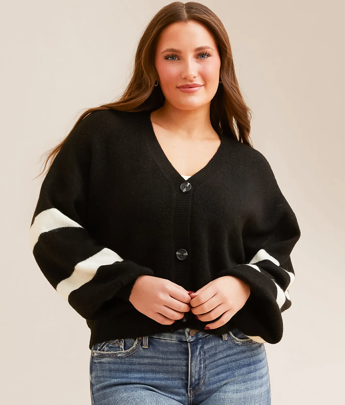 Wrangler® Logo Cardigan Sweater Black Sale