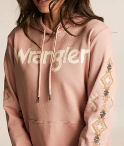Tops | Wrangler® Logo Hooded Sweatshirt Misty Rose